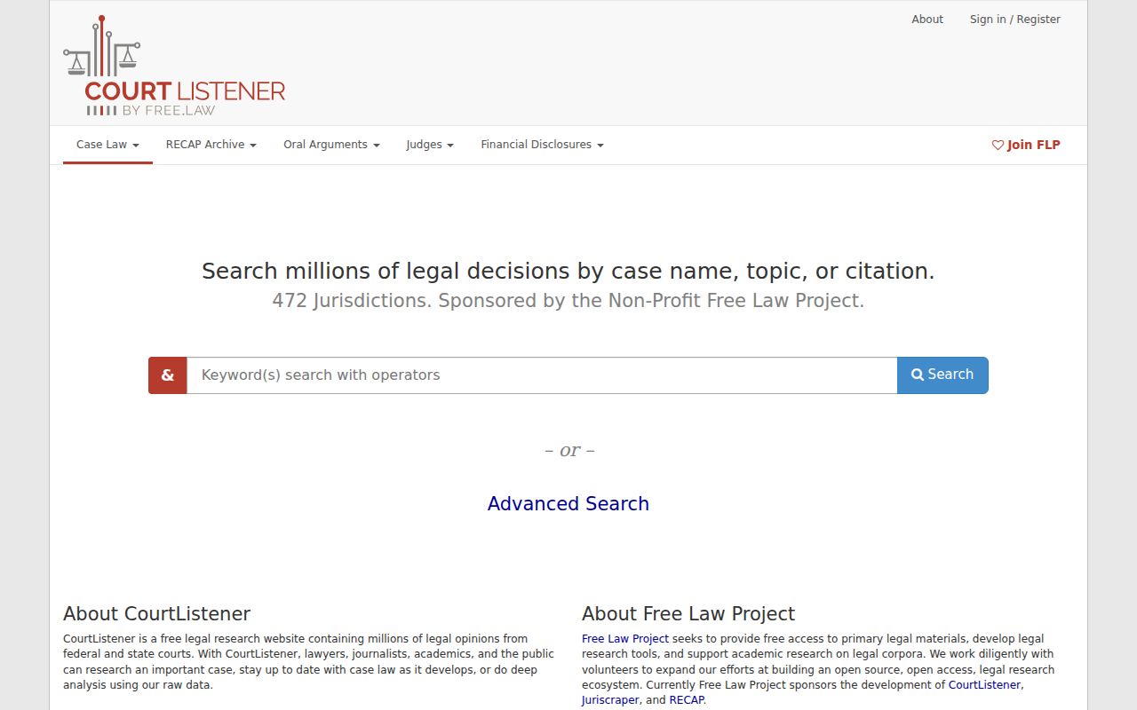 CourtListener and RECAP reference search for federal docket materials