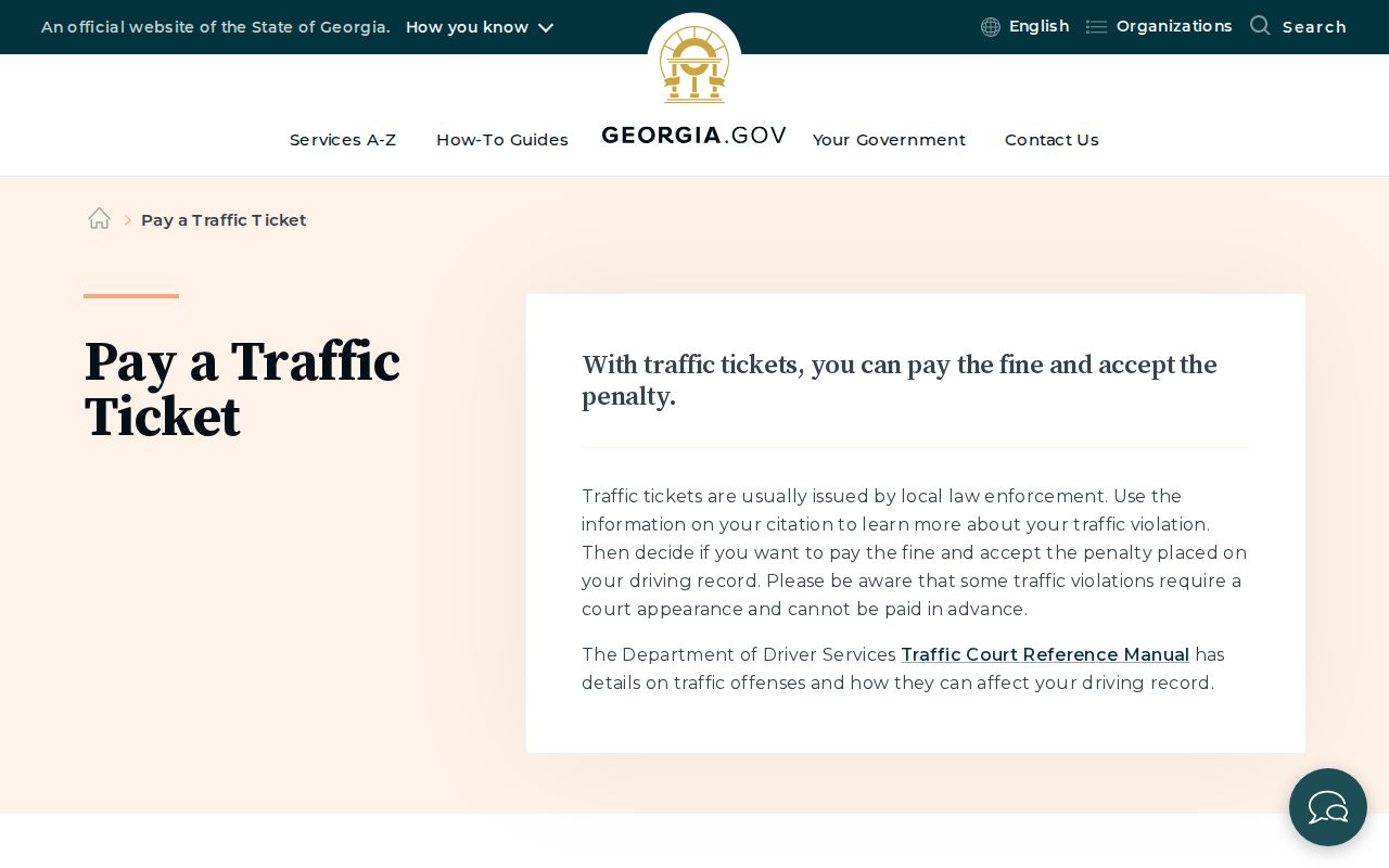 Georgia payment guidance for Glascock County traffic court records